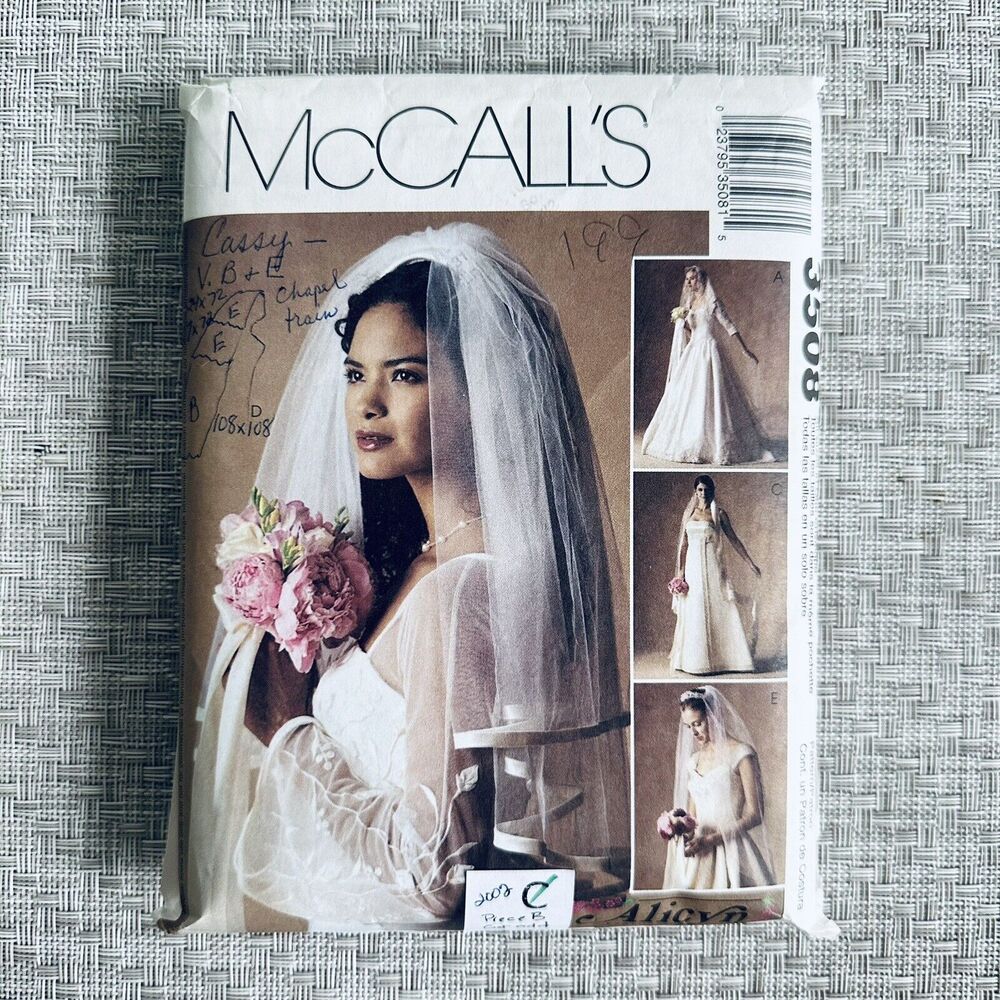 McCall's 3508 Alicyn Misses Bridal Veils Sewing Pattern 5 Styles *SEE NOTES